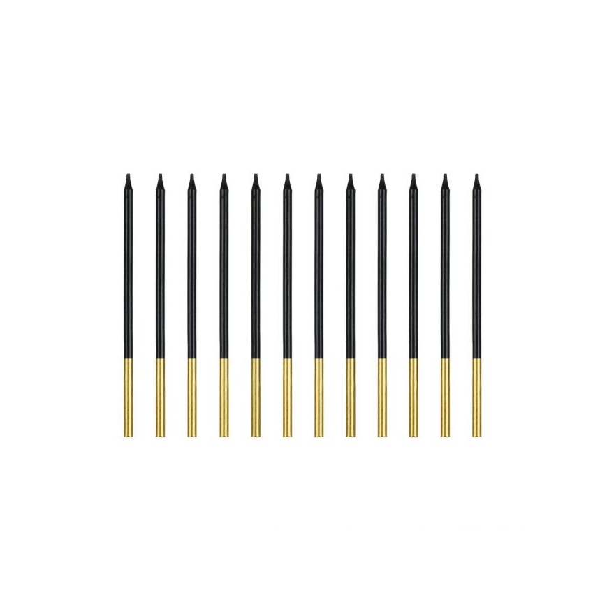 Kerzen schwarz-gold