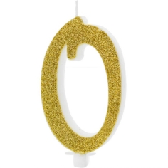 Zahlenkerze gold - 0