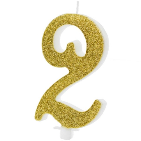 Zahlenkerze gold - 2
