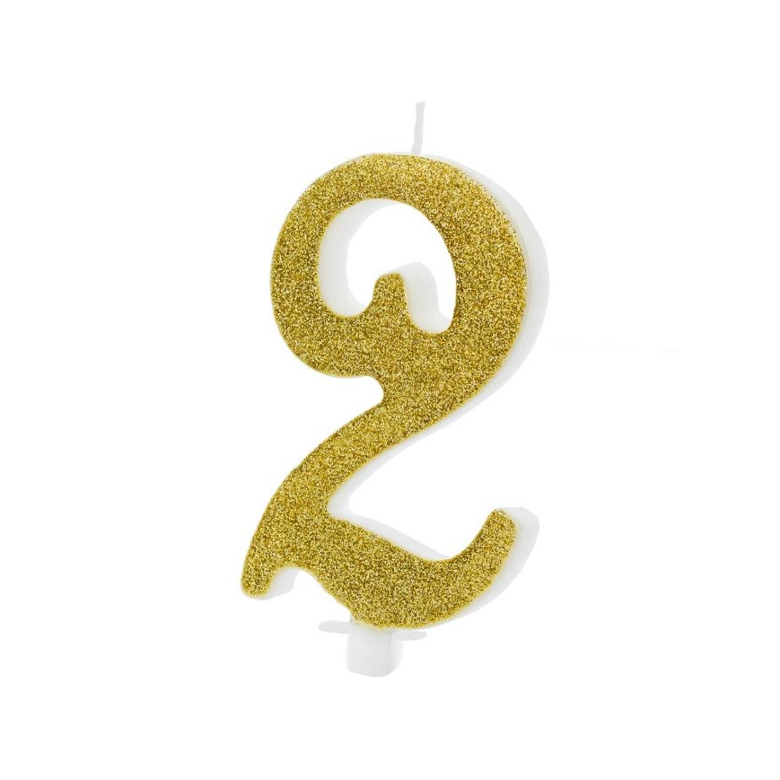 Zahlenkerze gold - 2