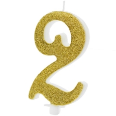 Zahlenkerze gold - 2