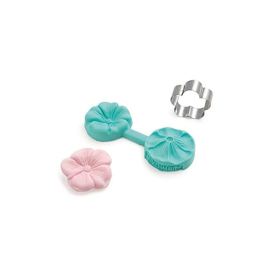 Sugarflex Kirschblüten Ausstecher mit Silikonprägestempel