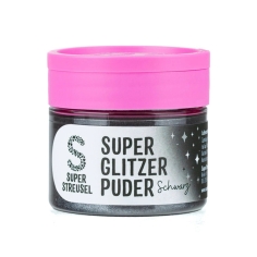 Super Glitzer Puder Schwarz