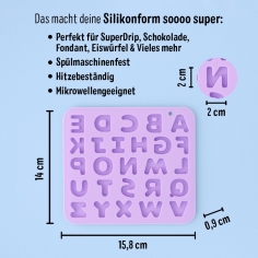Super Streusel Silikonform Buchstaben