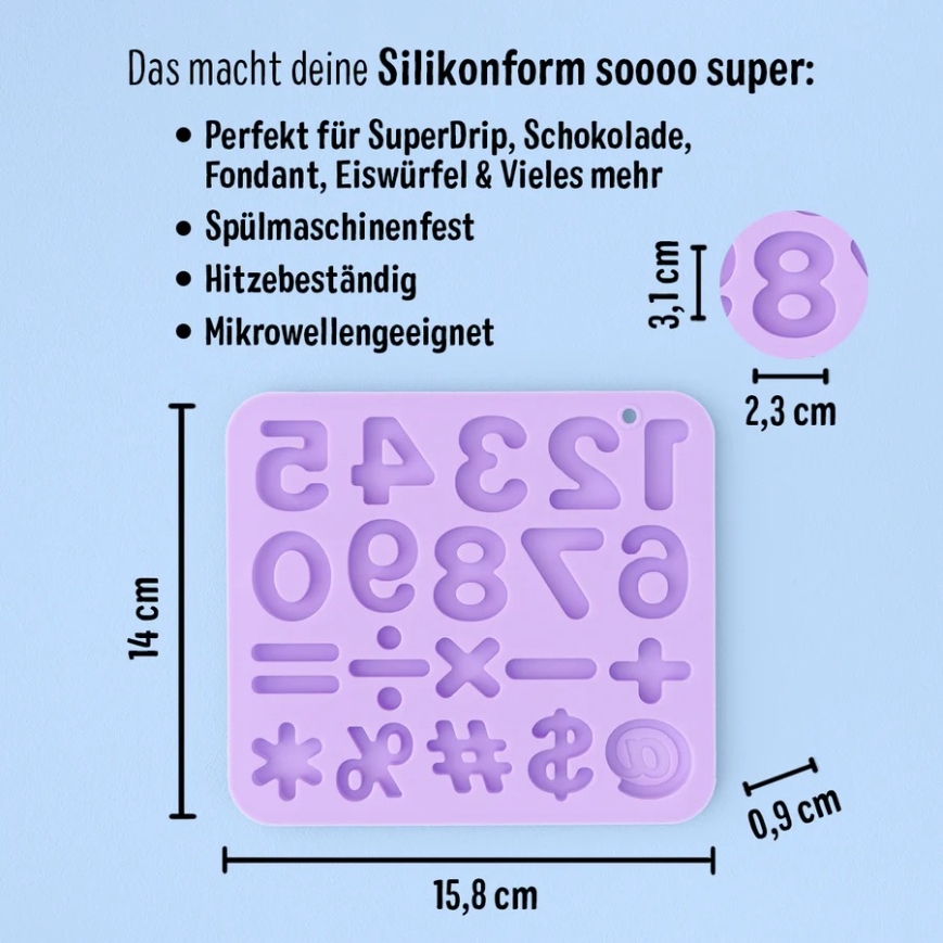 Super Streusel Silikonform Zahlen