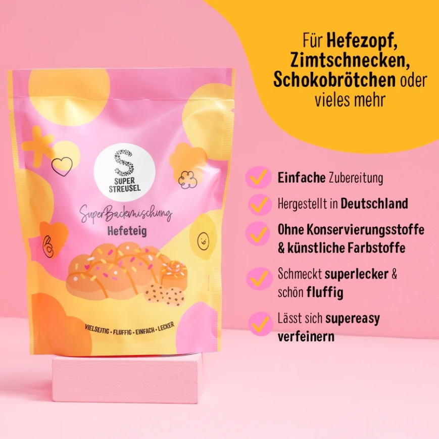 Super Streusel SuperBackmischung Hefeteig