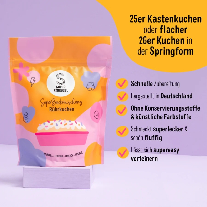 Super Streusel SuperBackmischung Rührkuchen