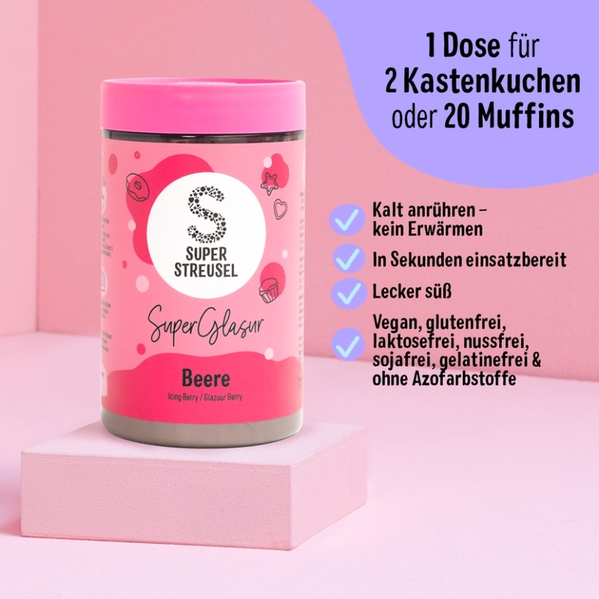 Super Streusel SuperGlasur Beere