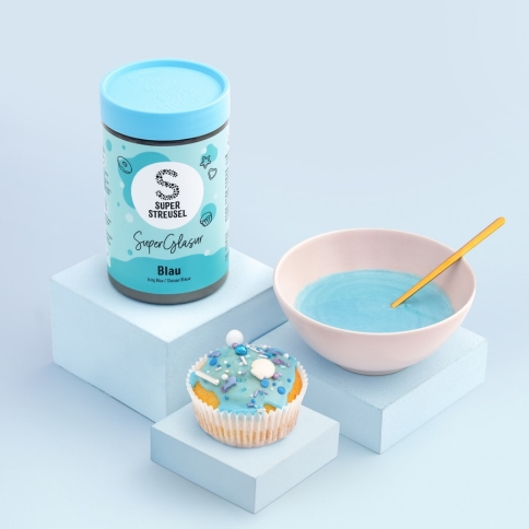 Super Streusel SuperGlasur blau