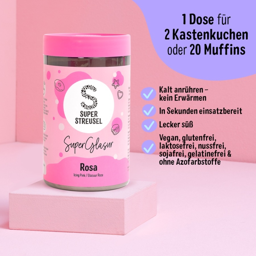 Super Streusel SuperGlasur rosa