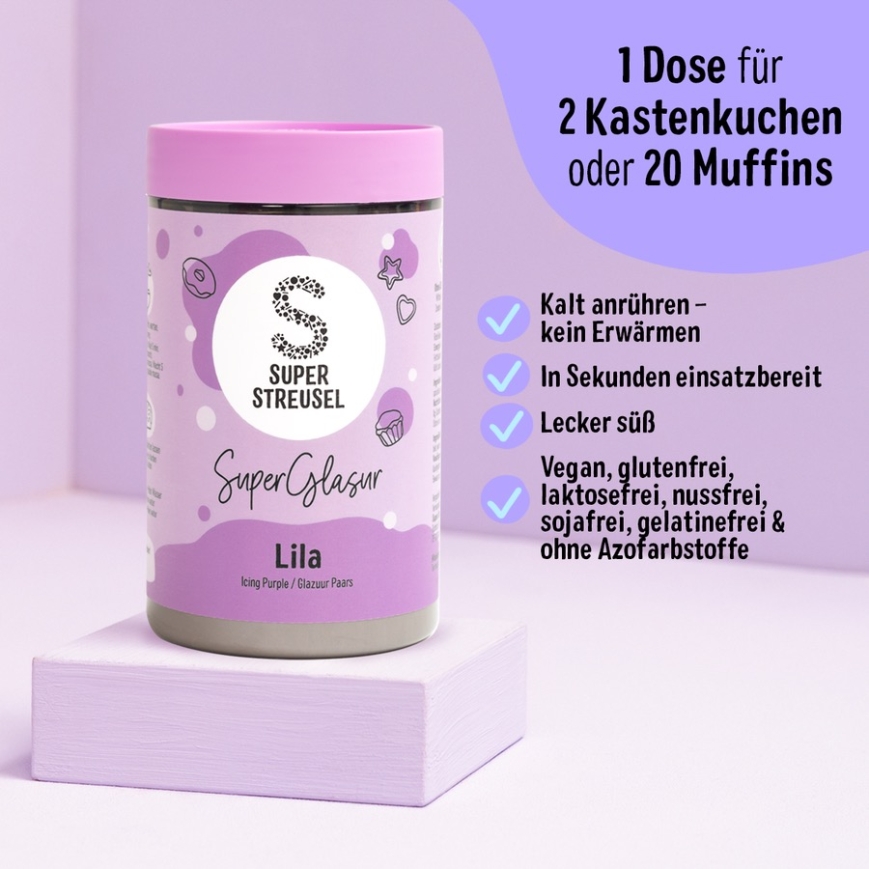 Super Streusel SuperGlasur Lila