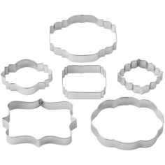 Ausstecher Schilder/ Etiketten 6er Set
